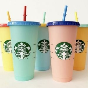 NIB Starbucks Color Changing Reusable Cold Cups